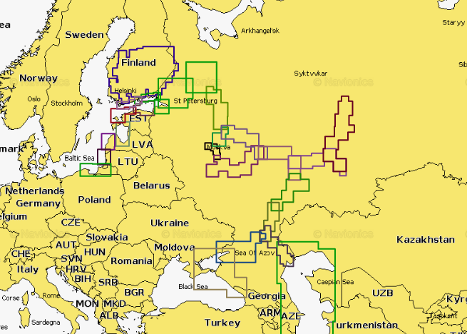 Навигационная карта Навионикс Россия